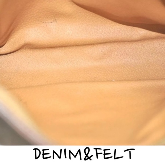 CELINE Brown Macadam Blason Pattern PVC/Leather Hand Bag/Clutch/Cosmetic Bag 🤎 - Picture 12 of 16